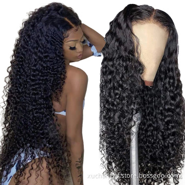 Cheap Factory wholesale Hd Transparent Full Lace Front Wig Raw Brazilian Deep Wave Virgin Human Hair Lace Frontal Wig Vendor